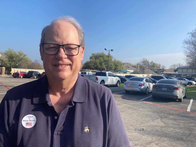 Robert Hurst 66, voted Tuesday at Our Redeemer Lutheran Church in North Dallas. Hurst said ...