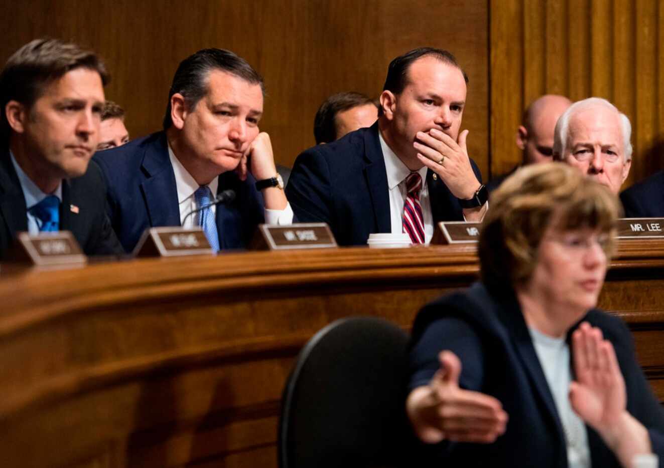 Rachel Mitchell, counsel for Senate Judiciary Committee Republicans, questions Dr. Christine...