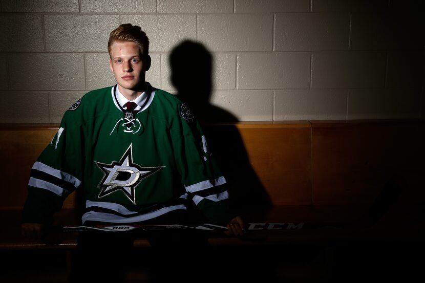 PHILADELPHIA, PA - JUNE 28:  Brett Pollock of the Dallas Stars poses for a portrait during...