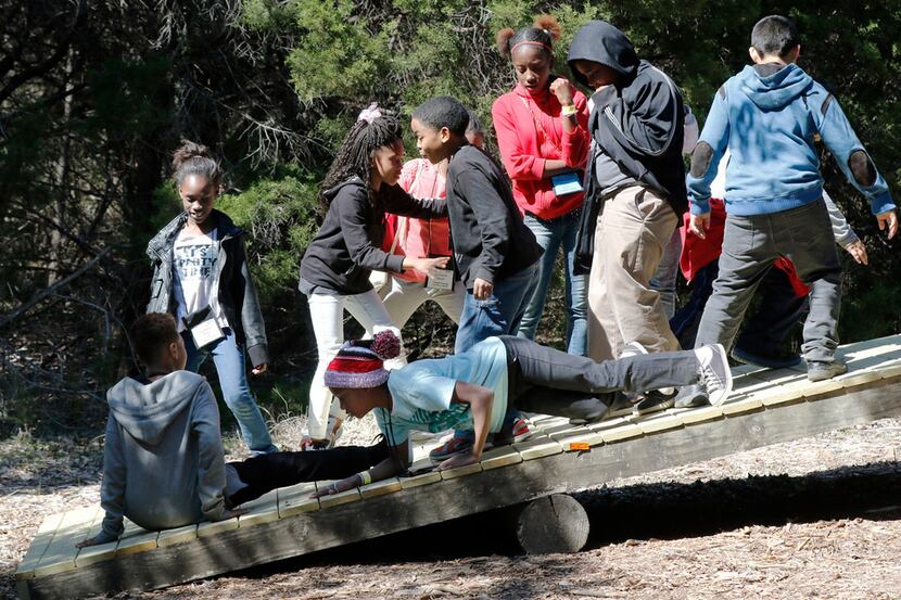 Homeless and at-risk kids took part in Whale Watch, a team building exercise that involves...