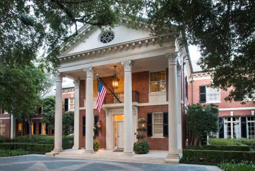 
Harlan Crow estate on Preston Road, Highland Park - The library wing of the Crow estate...