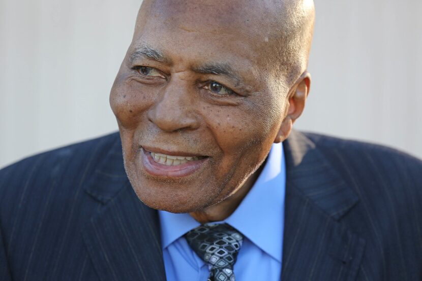 Larry Lundy at a meeting of the Omega Psi Phi Fraternity in Dallas.