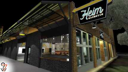 Rendering of the new Heim Barbecue, expected to open in Fort Worth in 2016