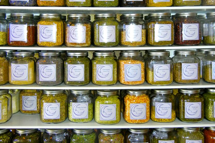 
A tasty variety of herbs and teas is on display at Sacred Moon Herbs, on Mercer Street.

