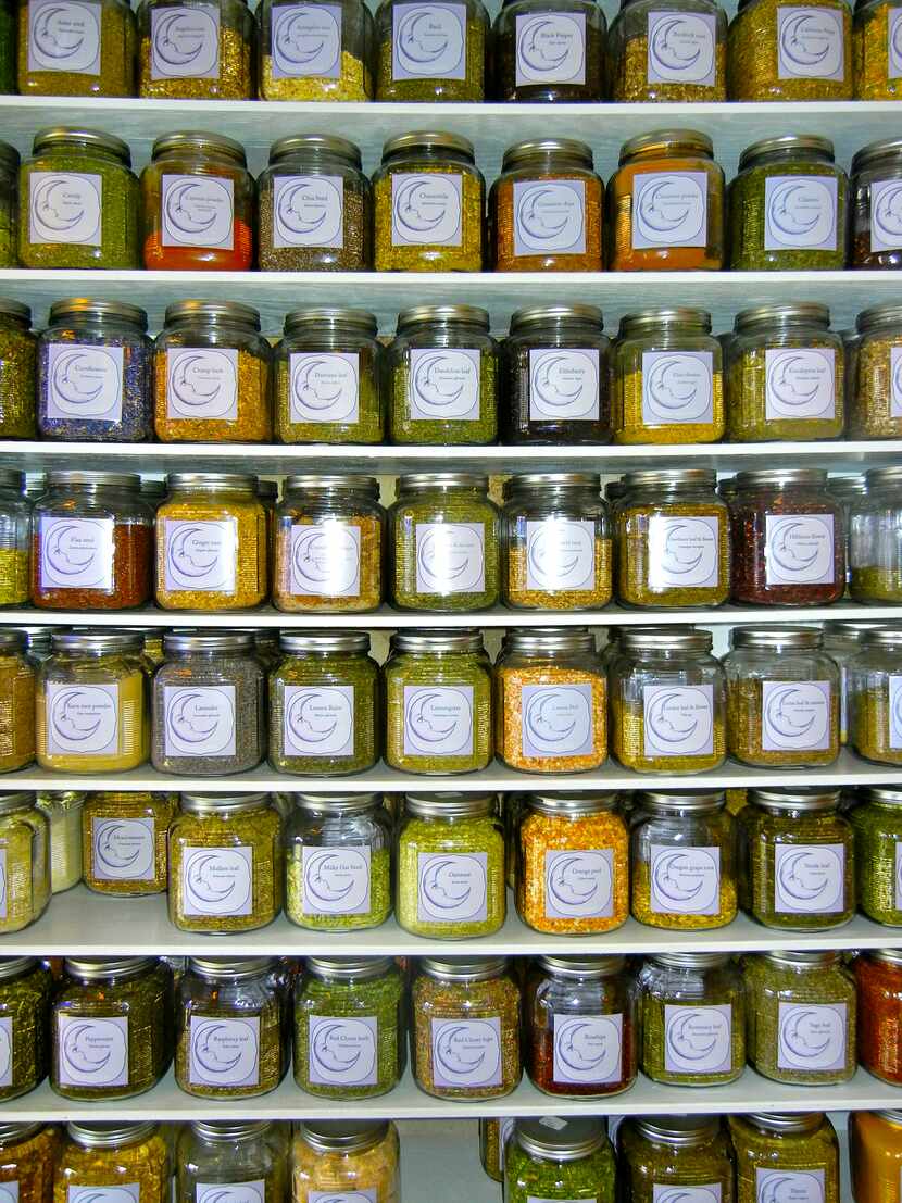 
A tasty variety of herbs and teas is on display at Sacred Moon Herbs, on Mercer Street.
