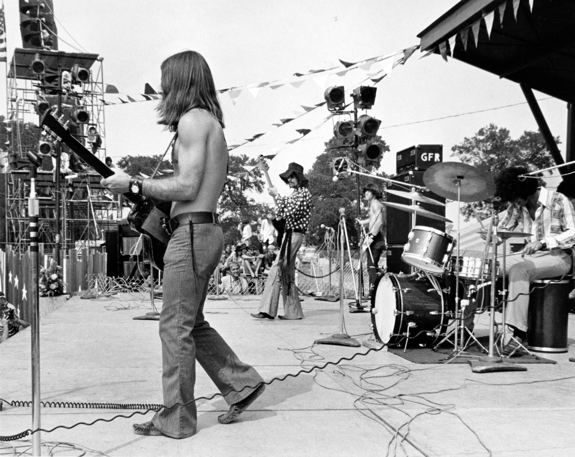 Grand Funk Railroad performs at the Texas International Pop Festival.  This photo is part of...