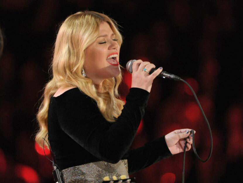 Kelly Clarkson performs on stage at the 55th annual Grammy Awards on Sunday, Feb. 10, 2013,...