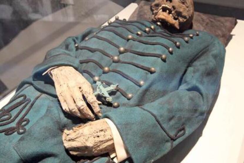 
Michael Orlovits, a Hungarian who died in 1806, is one of the exhibit’s mummies.
