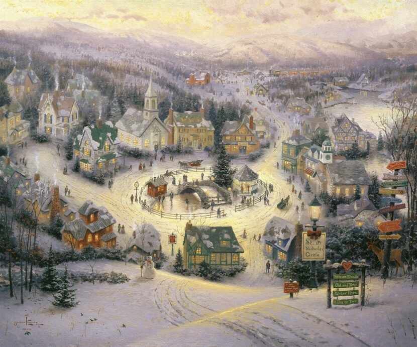  Thomas Kinkade's 1993 painting St. Nicholas Circle is expected to serve as inspiration for...