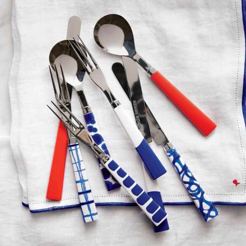 
Festive flatware: Every day's a holiday with bright flatware. $15.95 for sets of six forks,...