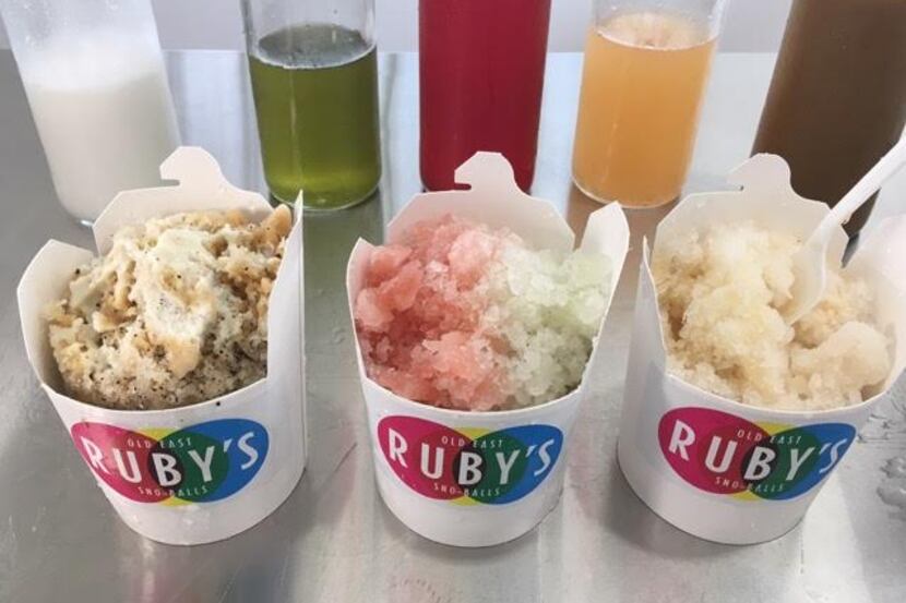 Ruby's Sno-balls opens on August 1, 2016 from 1 to 7 p.m. Monday through Saturday. 