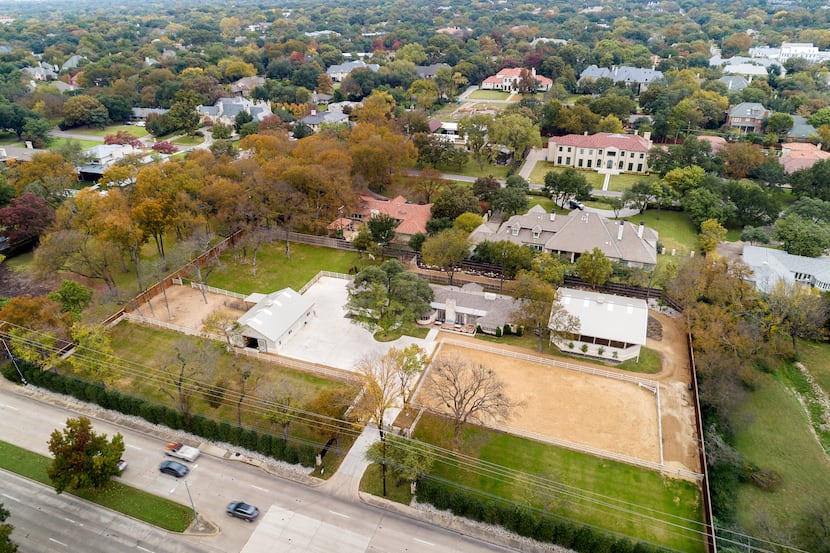 Serendipity Farm, a house and horse stables at 4707 Walnut Lane in Dallas, Texas.