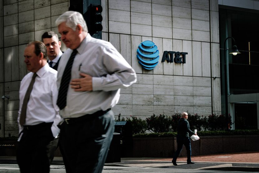 AT&T's headquarters in downtown Dallas. 