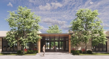 A conceptual rendering of the clubhouse in the 2,000-acre Hollow Point Ranch development in...