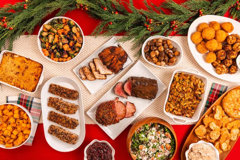 Eatzi's Market and Bakery's Christmas takeout menu includes a variety of meats, sides,...