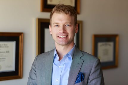 Dr. Lee Spencer poses for a portrait at his office in Dallas. Spencer is a psychiatrist who...