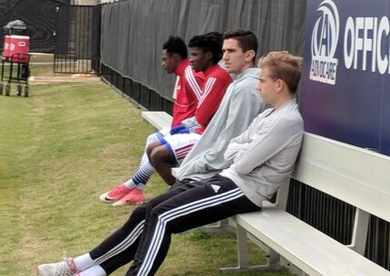 Paxton Pomykal and Marco Cichero watch FCD train.  (4-25-18)