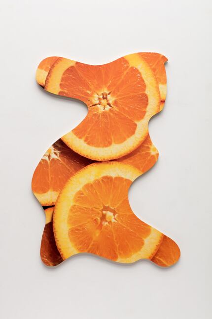orange crush, 2016, direct inkjet on MDO, 46 x 32.5 inches.