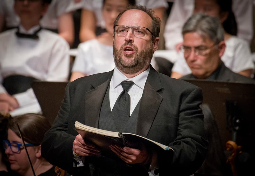 David Grogan sings the part of Jesus during The Dallas Bach Society presentation of Bach's...