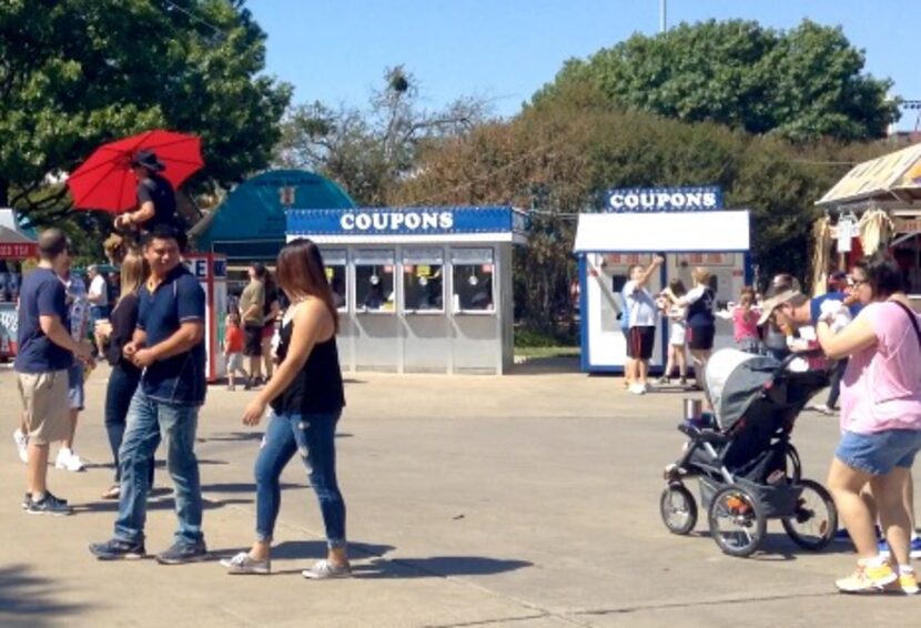 Las máquinas de boletos en La Feria Estatal de Texas.