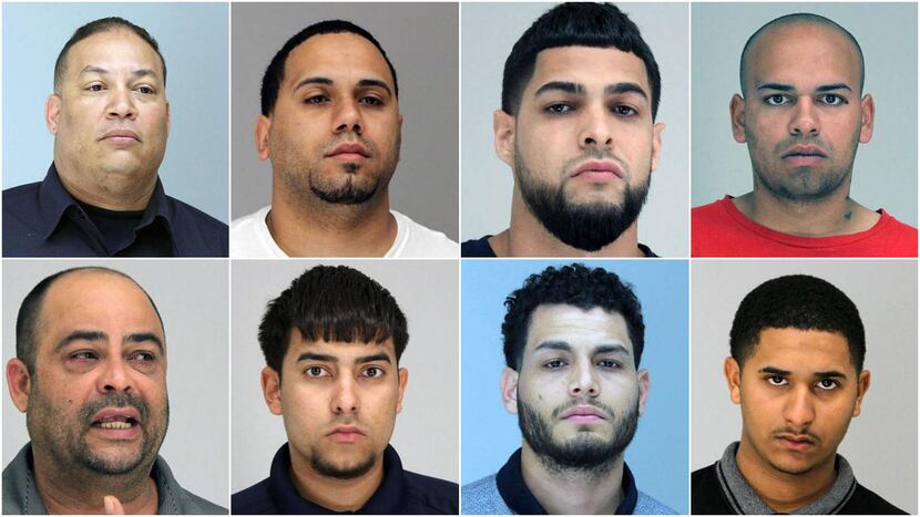Eight of the nine airline workers arrested for plotting to smuggle drugs out of DFW Airport...