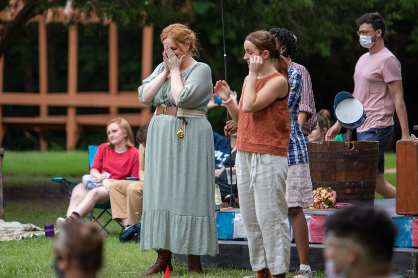 Kathryn Taylor Rose, an actress in Theatre Three’s production of 'The Music Man,' gets...