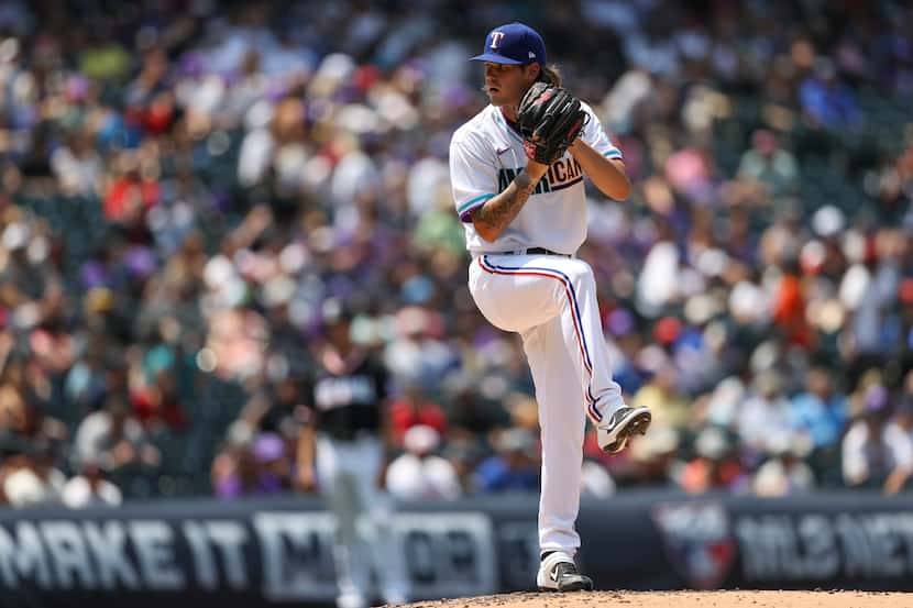 Cole Ragans winds up during the third inning of the MLB All Star Futures baseball game,...