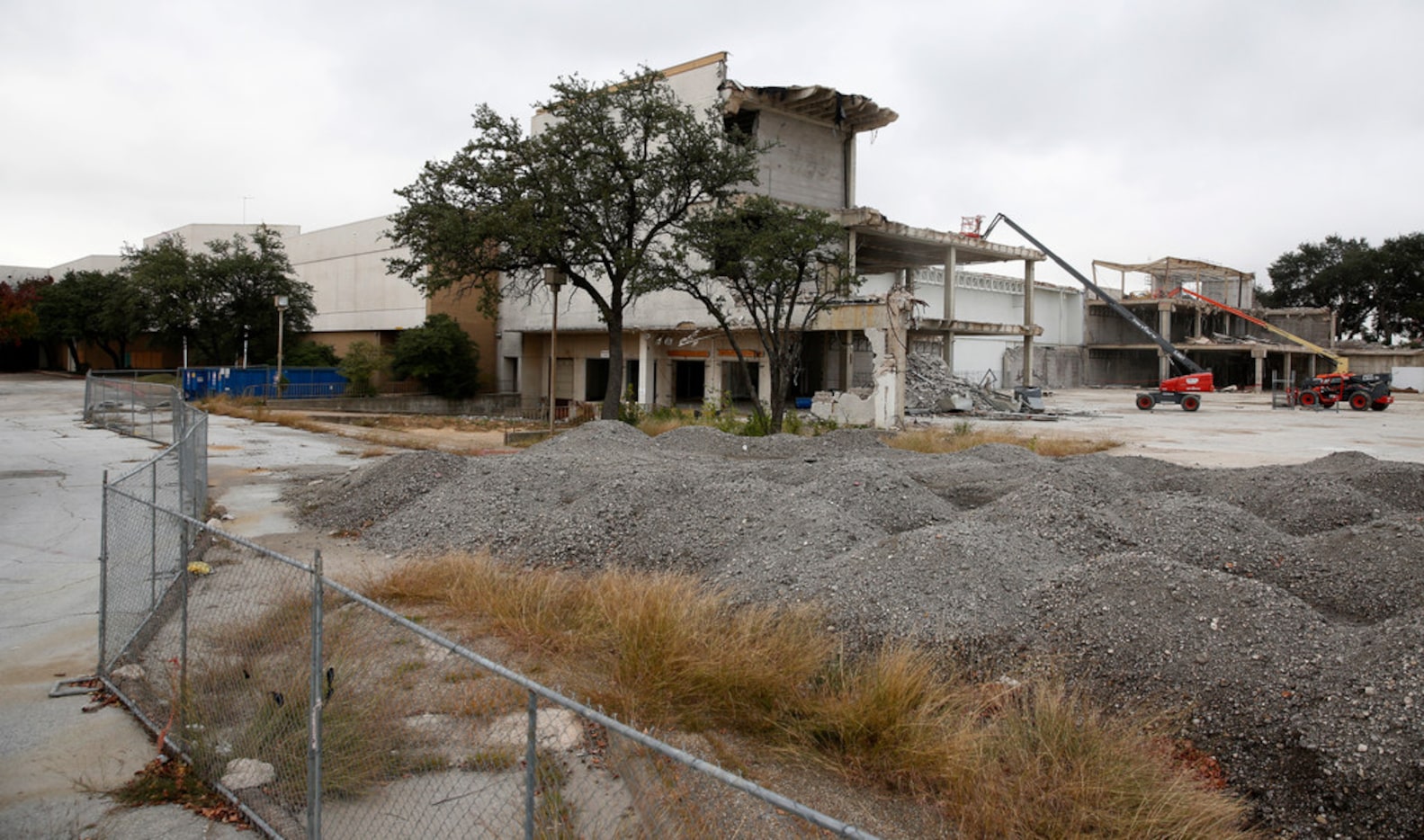 They're taking down the old Sangers brick by brick since Scott Beck won't let demo crews on...