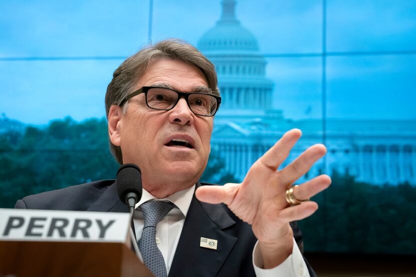 Energy Secretary Rick Perry testified before the House Energy and Commerce Committee on his...