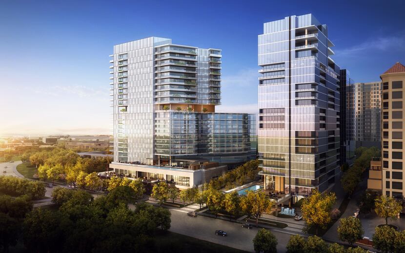 The three-tower development would replace two vacant insurance buildings on Turtle Creek.