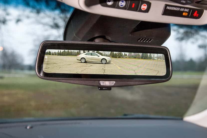 Cadillac's prototype rearview mirror is capable of live-streaming an image from a camera...