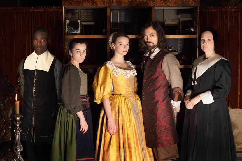 Shown from left to right: Paapa Essiedu as Otto, Hayley Squires as Cornelia, Anya Taylor-Joy...