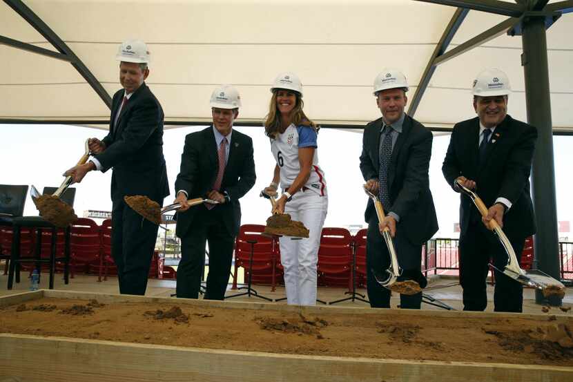 A ground-breaking ceremony was held in May for the improvements coming to Toyota Stadium....