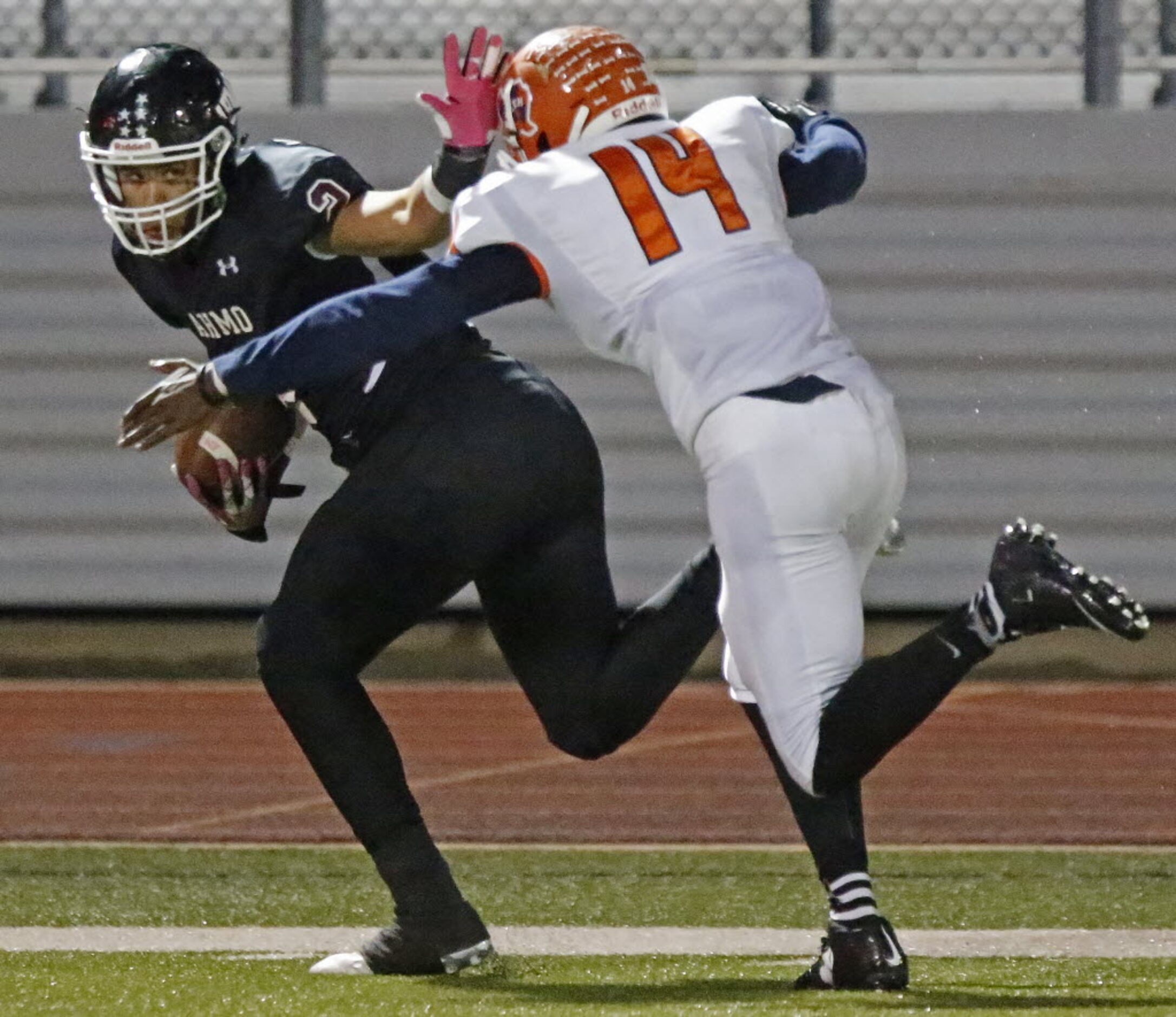 Wylie High School wide receiver Jordan Whaley (2) set up scoring play with this catch near...