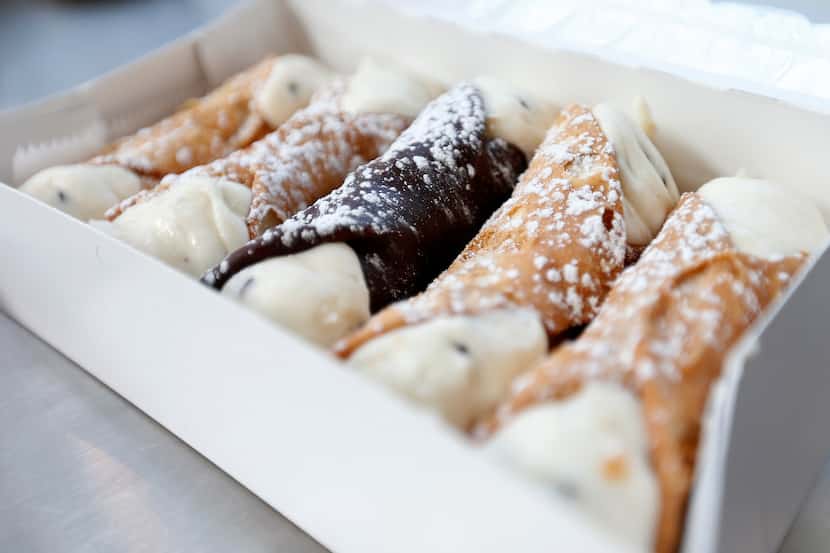 Cannolis in the box sold at the new Carlo's Bakery store at Stonebriar Centre in Frisco,...