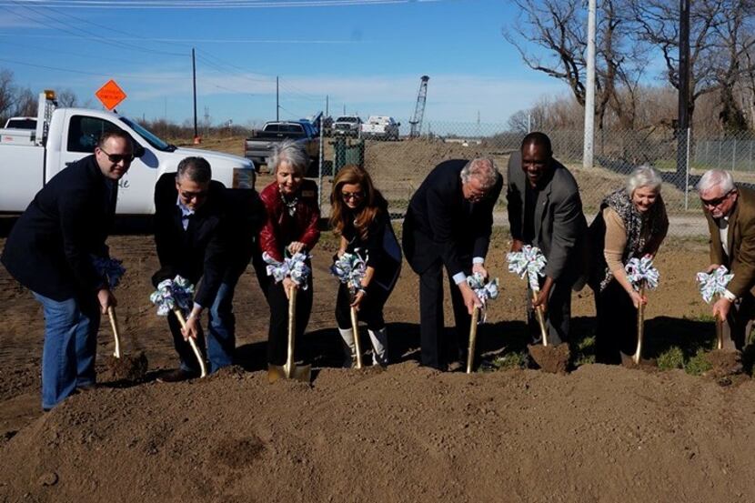 
Attendees gathered Saturday for the groundbreaking of the memorial at Thomas Jefferson Park...