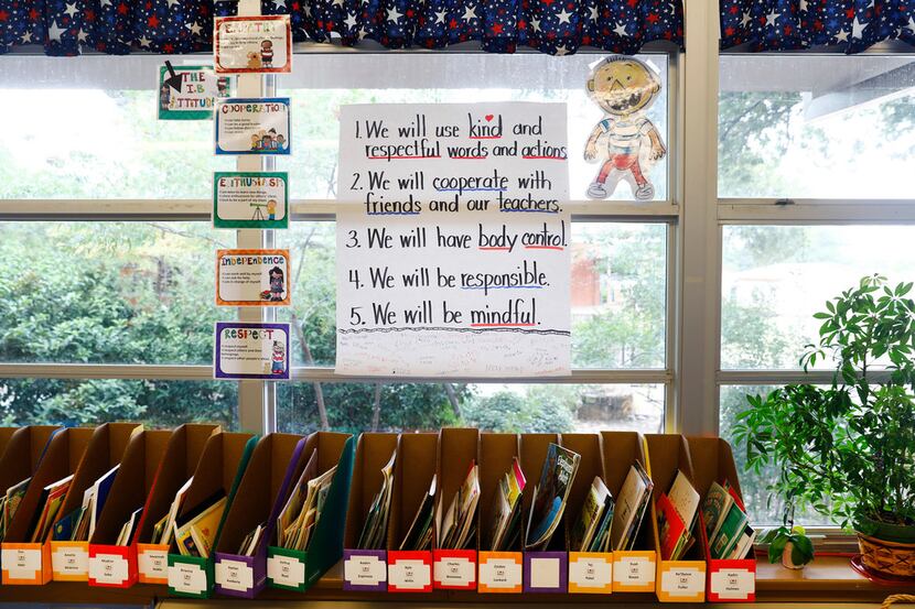 A set of student rules are guides for the IB program at Arthur Kramer Elementary in North...
