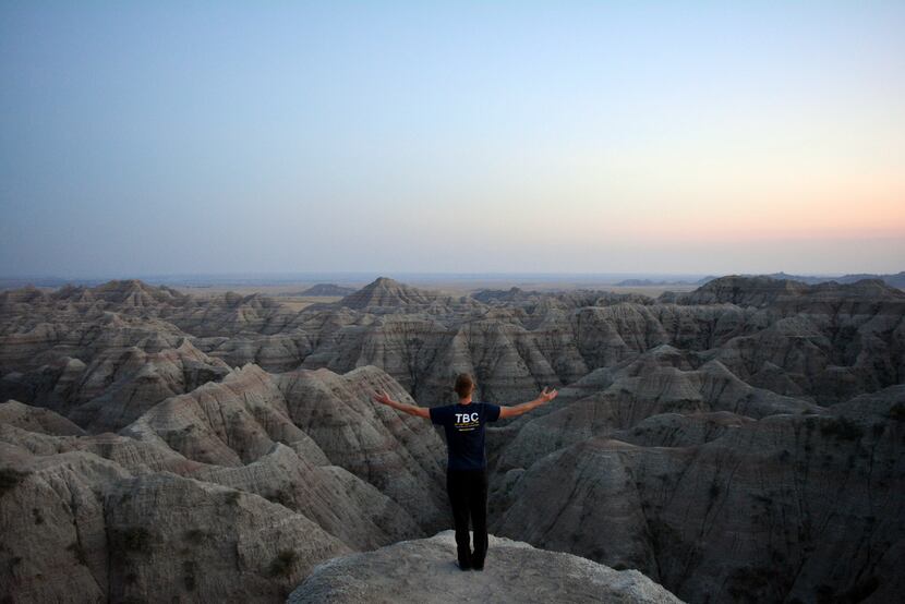 Meyer at Badlands National Park in South Dakota, where he experienced one of his more...