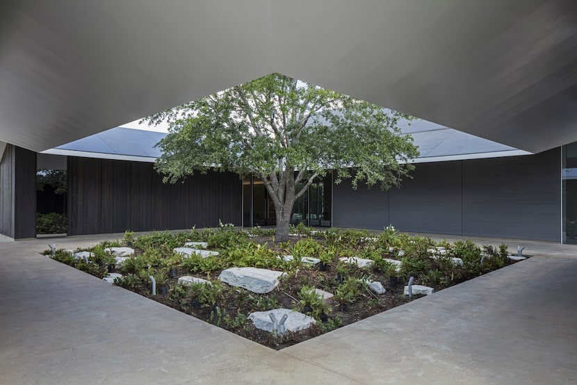 East Courtyard of the Louisa Stude Sarofim Building housing the Menil Drawing Institute, at...