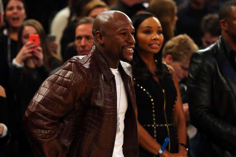 NEW YORK, NY - FEBRUARY 15:  Boxer Floyd Mayweather Jr. attends the 2015 NBA All-Star Game...