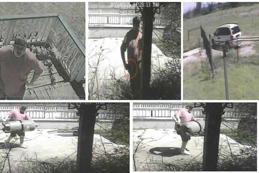  Security camera footage of the man suspected of stealing security cameras from a Sunnyvale...