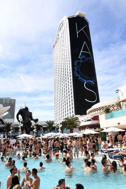 Everything at the Palms Casino Resort's new Kaos Dayclub is over the top, thanks to a...