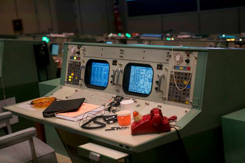 Fifty years after handling the Apollo 11 mission, the Apollo Mission Control Room at NASA's...