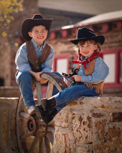 Texana writer Charles Scudder and his sister, Maggie, at La Hacienda Ranch in Colleyville...