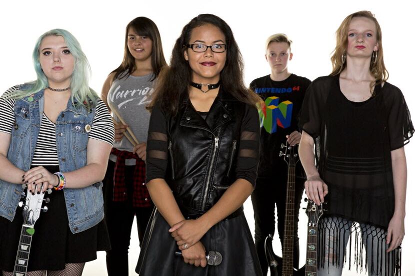 United, a band that formed during the Girls Rock Dallas summer camp, is made up of JaLynn...