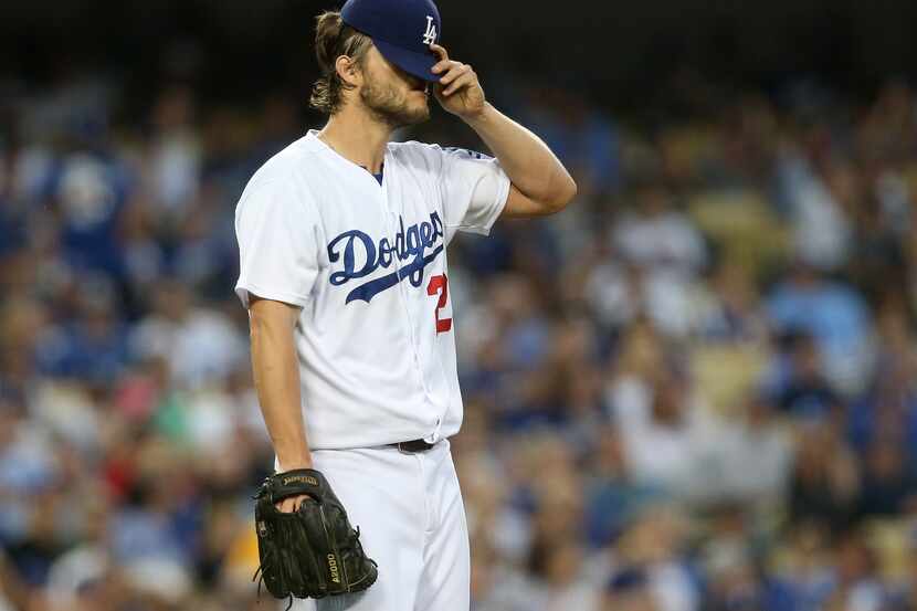 LOS ANGELES, CA - JUNE 17:  Starting pitcher Clayton Kershaw #22 of the Los Angeles Dodgers...