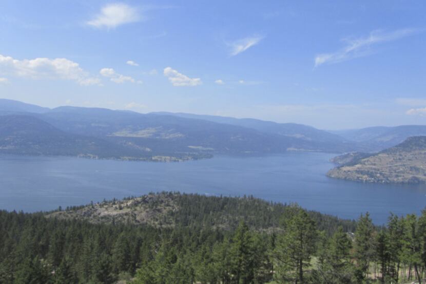 Sparkling Hill overlooks the pristine Lake Okanagan, home to plentiful fruit orchards and...