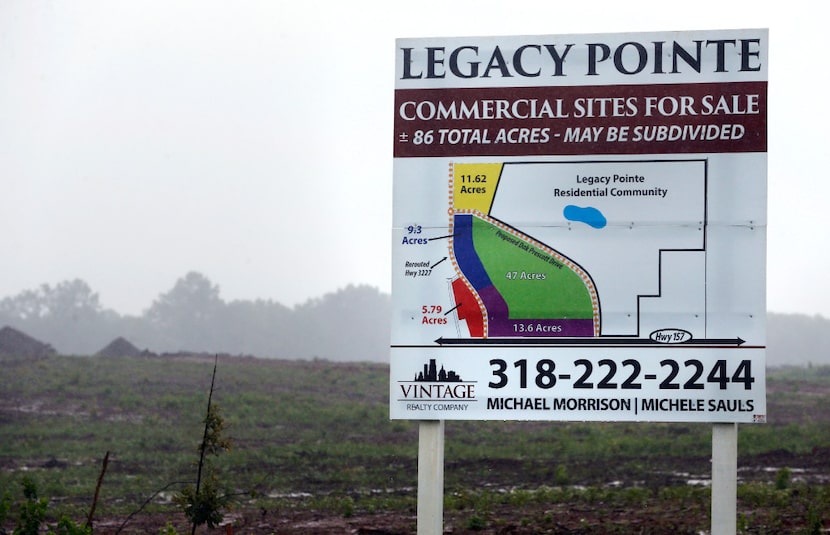 A real estate development showcases a proposed Dak Prescott Drive in the plans in Haughton,...