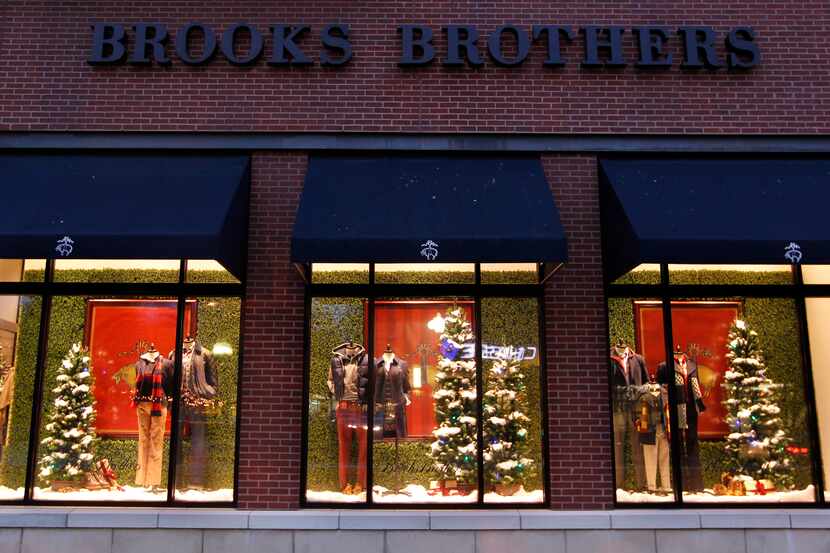 The holiday windows at Brooks Brothers on McKinney Avenue in the West Village of Uptown...