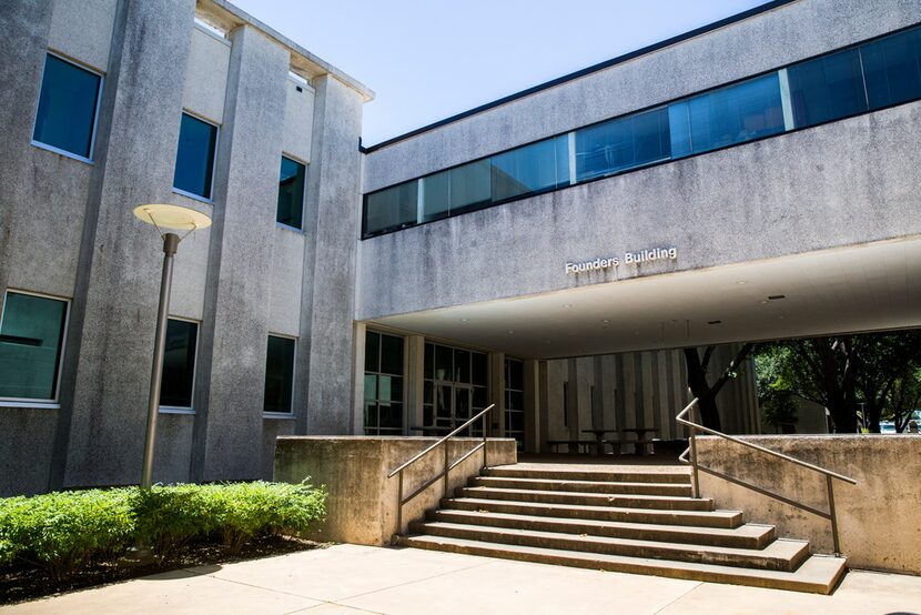 The north entrance to the Founders Building, where research for the Apollo 11 mission took...